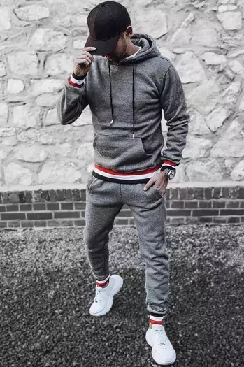 Moške komplet trenirke Barva Temno siva  DSTREET AX0660