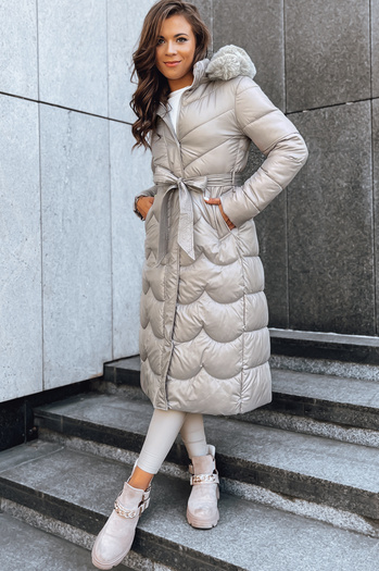 Ženski zimski plašč SCARLET Barva Bež DSTREET TY3806