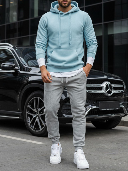 Moška jopa s kapuco Barva Svetlo modra DSTREET BX5107