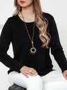 Ženska bluza LUCERIA z obeskom črna Dstreet RY2674
