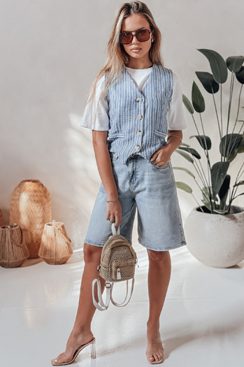 Ženske kratke hlače iz džinsa JEANZDAY blue Dstreet SY0480