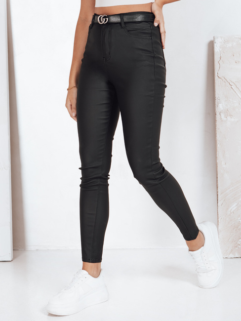 Ženske črne povoskane kavbojke Dstreet UY2761