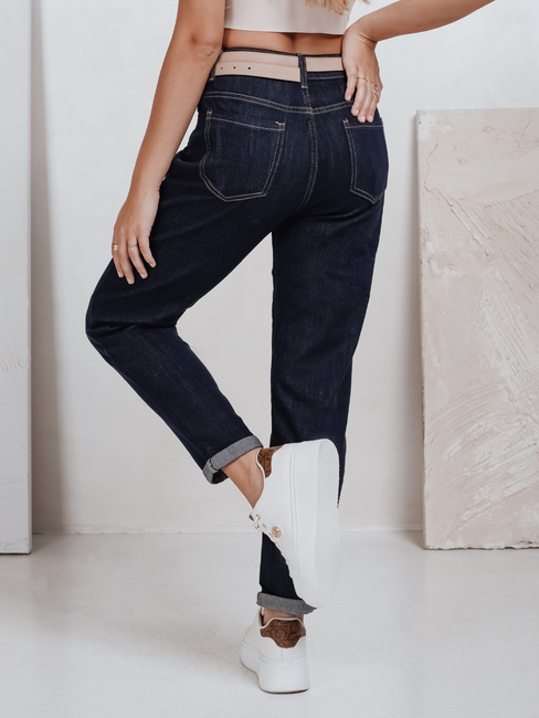 Ženske kavbojke mom fit mornarsko modre barveDstreet UY2781