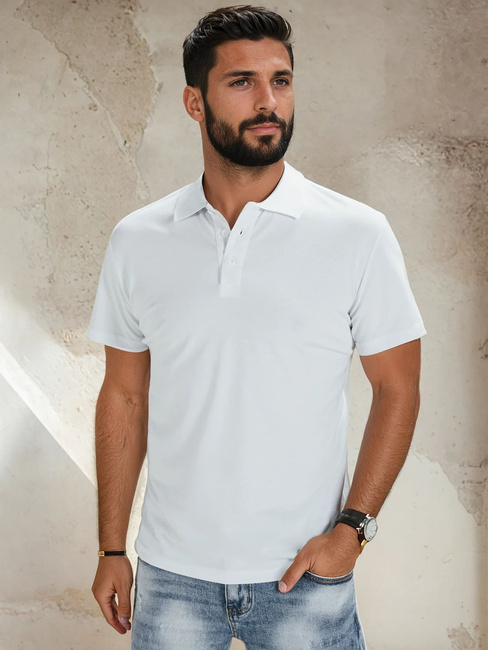 Moška polo Barva Bela DSTREET PX0514