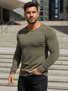 Moški klasičen pulover Barva Kaki DSTREET WX1606