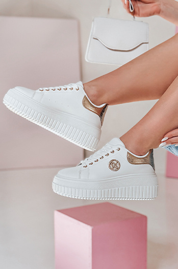 Ženske superge na platformi KITNOT gold Dstreet ZY0920