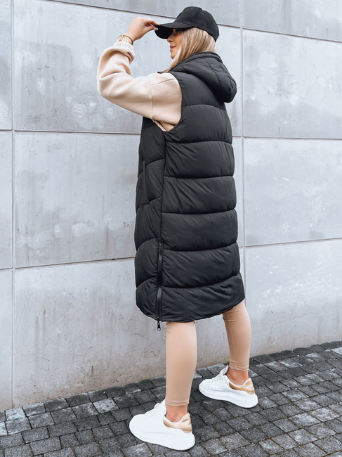 Ženski prešit telovnik GERIAT Barva Črna DSTREET TY3838