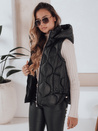 Ženski prešiti telovnik s kapuco MISSVEST black Dstreet TY5018