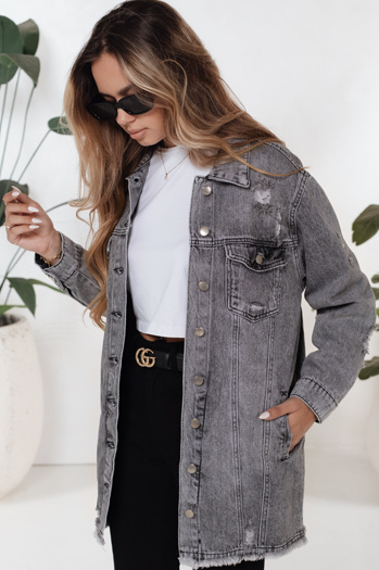 Ženska jeans jakna XENIA siva Dstreet TY5131