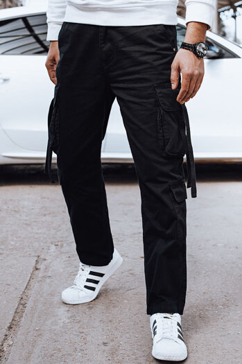 Spodnie męskie bojówki czarne Dstreet UX4325