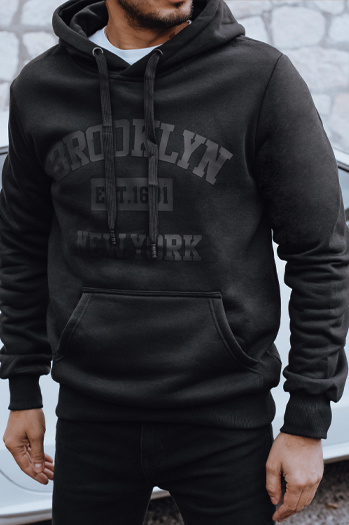 Moška potiskana izolirana jopa črna Dstreet BX5916