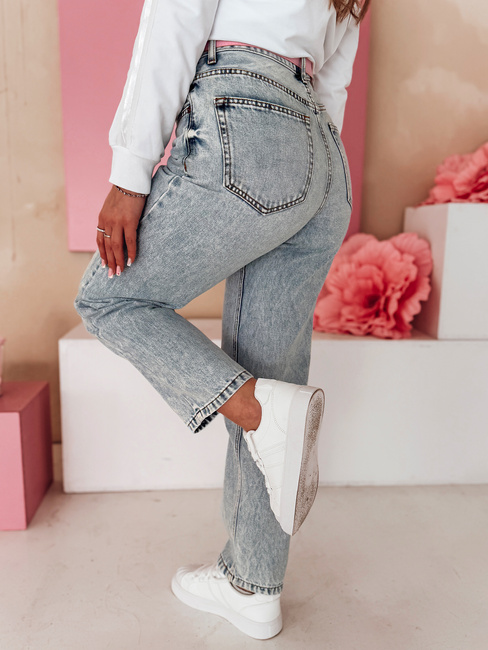 Ženske hlače iz džinsa mom fit MERTINE blue Dstreet UY2503