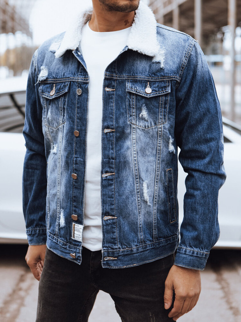 Moška jeans jakna Barva Modra DSTREET TX4580