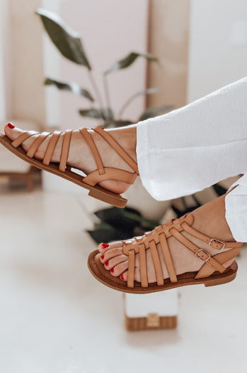 Ženski sandali IRALIE beige Dstreet ZY0943