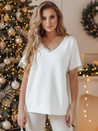 Ženska bluza SHINE LOVE oversize bela Dstreet RY2913z