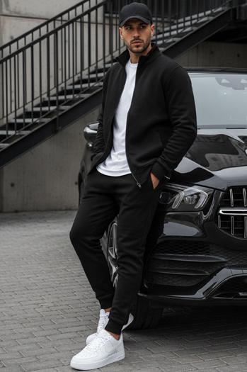 Moška jopa z zadrgo Barva Črna DSTREET BX4110