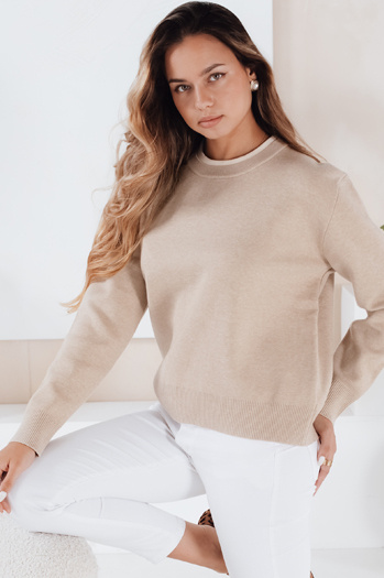 Ženski osnovni pulover DARMILA beige Dstreet MY2507