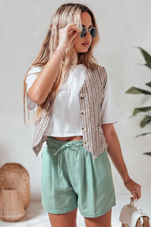 Ženske lanene kratke hlače RELAX TIME green Dstreet SY0461