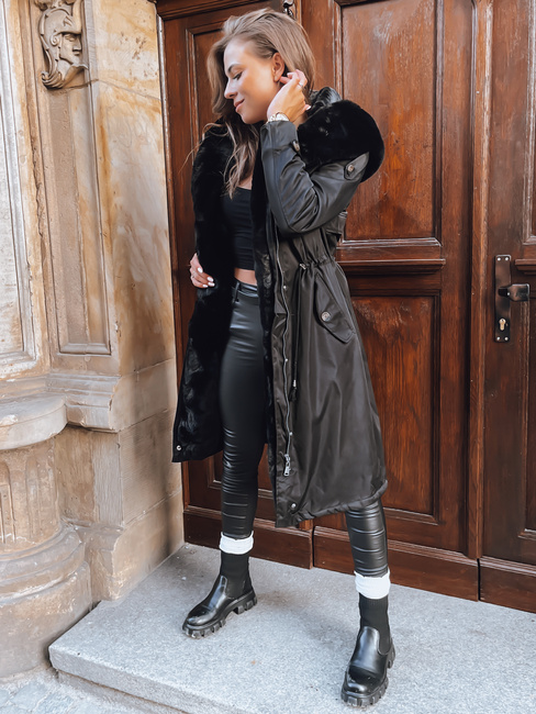 Ženske zimske jakne parka HARPERSOFT black Dstreet TY3688