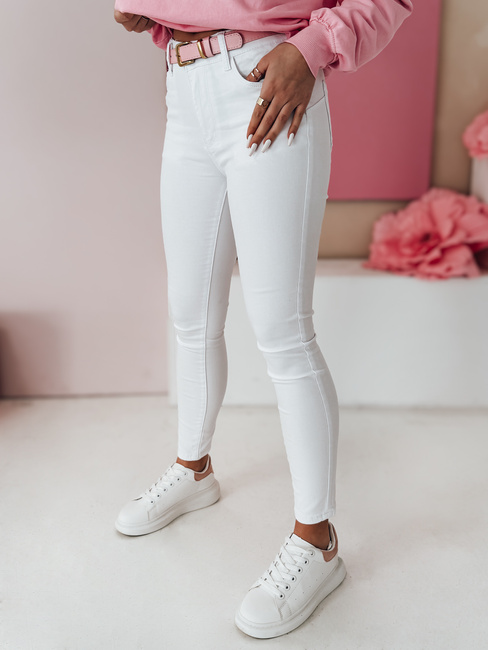 Ženske jeans hlače FURY white Dstreet UY2500