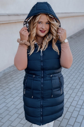 Ženski brezrokavnik KERIS temno-modra Dstreet TY2926