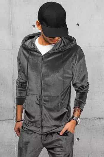 Moška jopa z zadrgo Barva Temno siva DSTREET BX5540