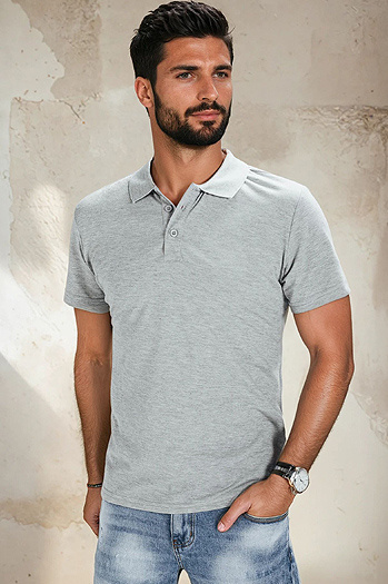 Moška polo Barva Svetlosiva DSTREET PX0513