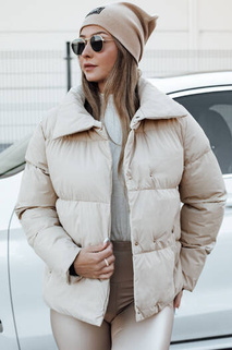 Ženska prešita zimska bunda LARO light beige Dstreet TY4703