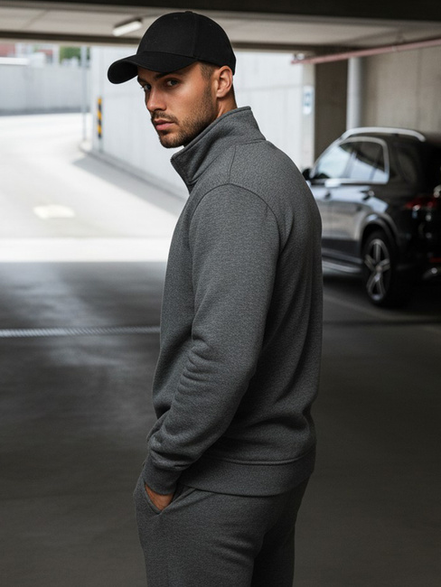 Moška jopa z zadrgo Barva Antracitna DSTREET BX4111