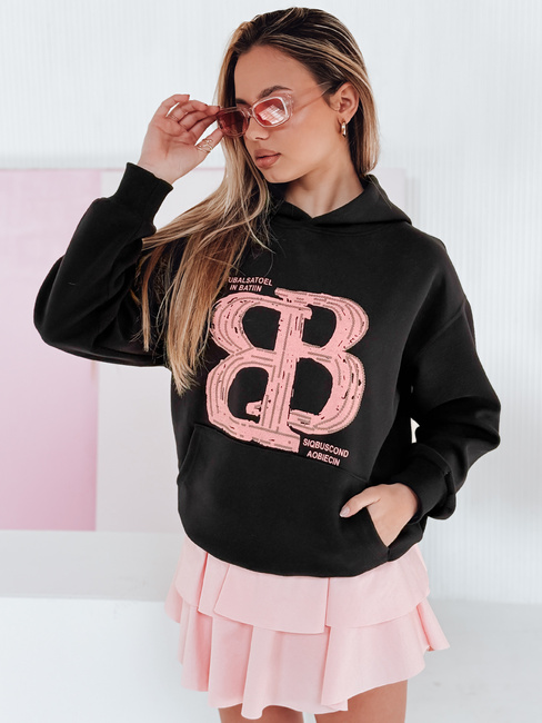 Ženska bluza s kapuco LITESSO black Dstreet BY1413