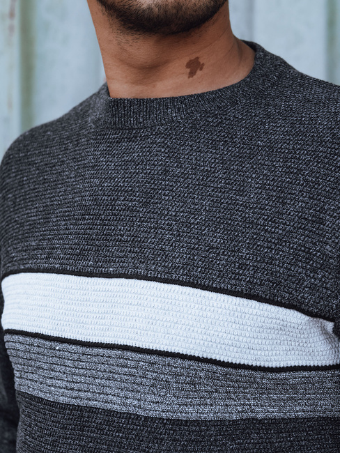 Moški temno siv pulover Dstreet WX2210