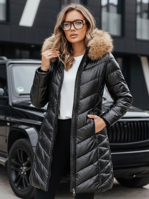 Ženska prešita zimska bunda BELLATRIX black Dstreet TY4581z