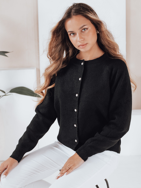 Ženski pulover z zadrgo SELINA black Dstreet MY2512