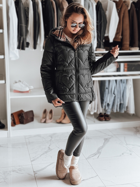 Ženska prešita jakna OLMO black Dstreet TY4242