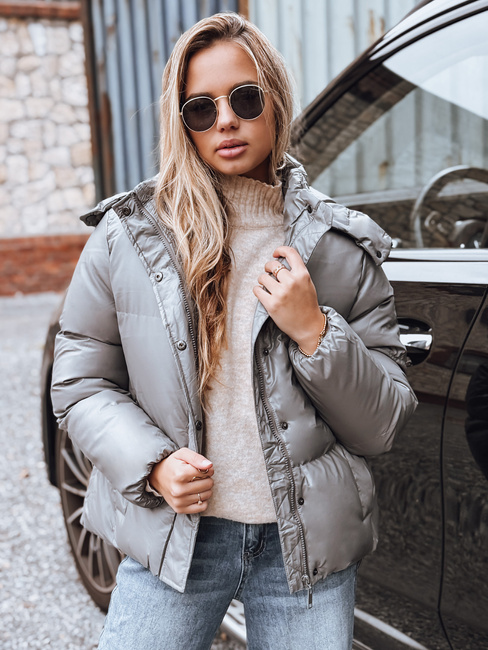 Ženska usnjena jakna COLLAR Barva Črna DSTREET TY3899
