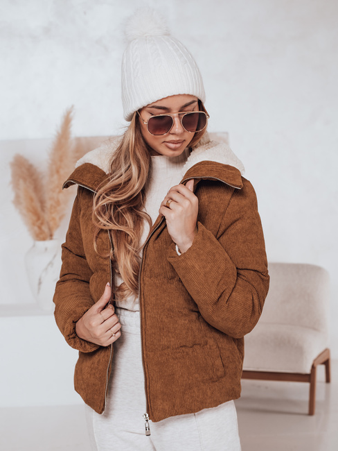 Ženska zimska bunda TRENDYGLAM rjava Dstreet TY4360