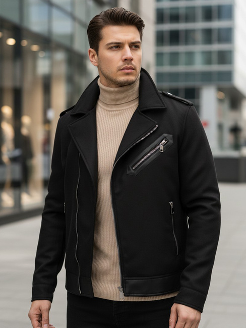 Moška zimska bunda ramones black Dstreet TX4660z