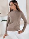 Ženski pulover s polovičnim rolojem TARLENA beige Dstreet MY2484