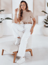 Ženski pulover s kratkimi rokavi GIRLGLORY beige Dstreet MY2553