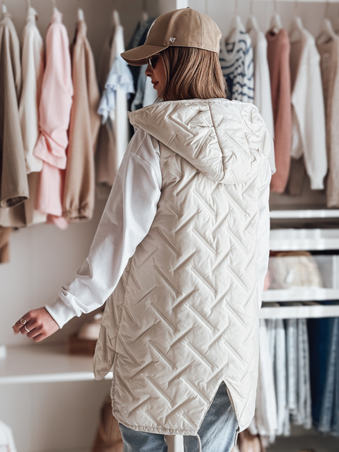 Ženski prehodni prešiti telovnik GRANDI svetlo siva Dstreet TY4884