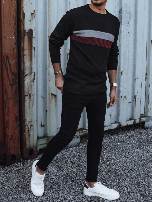 Moški črni pulover Dstreet WX2209