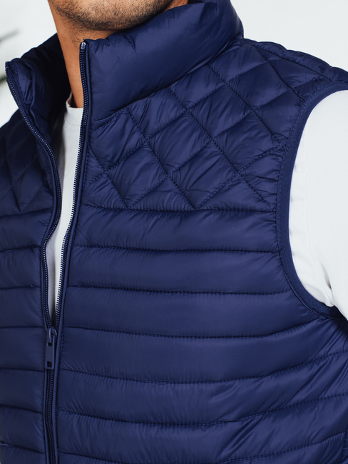 Moški prešiti telovnik v mornarsko modri barvi Dstreet TX5077