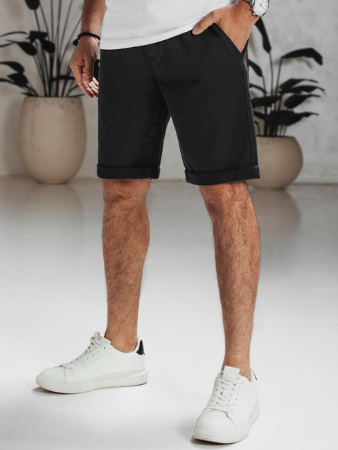 Moške kratke hlače iz džinsa črne Dstreet SX2547