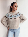 SKADOVA ženski pulover ene velikosti temno bež Dstreet MY2349