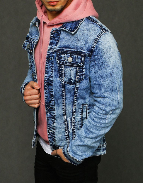 Moška jeans jakna Barva Modra DSTREET TX3224