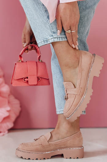 Ženski mokasini LOAFELIA pink Dstreet ZY0601