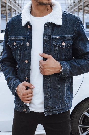 Moška jeans jakna Barva Mornarica DSTREET TX4109