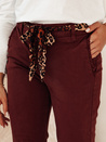 Ženske hlače CHARMYOU iz džinsa s pasom bordo Dstreet UY2271