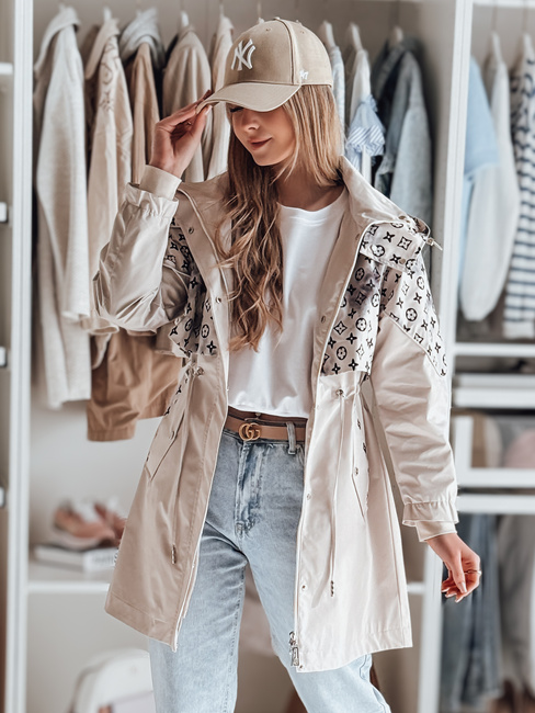 Ženska prehodna jakna parka FERIPARKA beige Dstreet TY4874