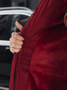 Ženska zimska jakna parka s krznom v bordo barvi Dstreet TY5114